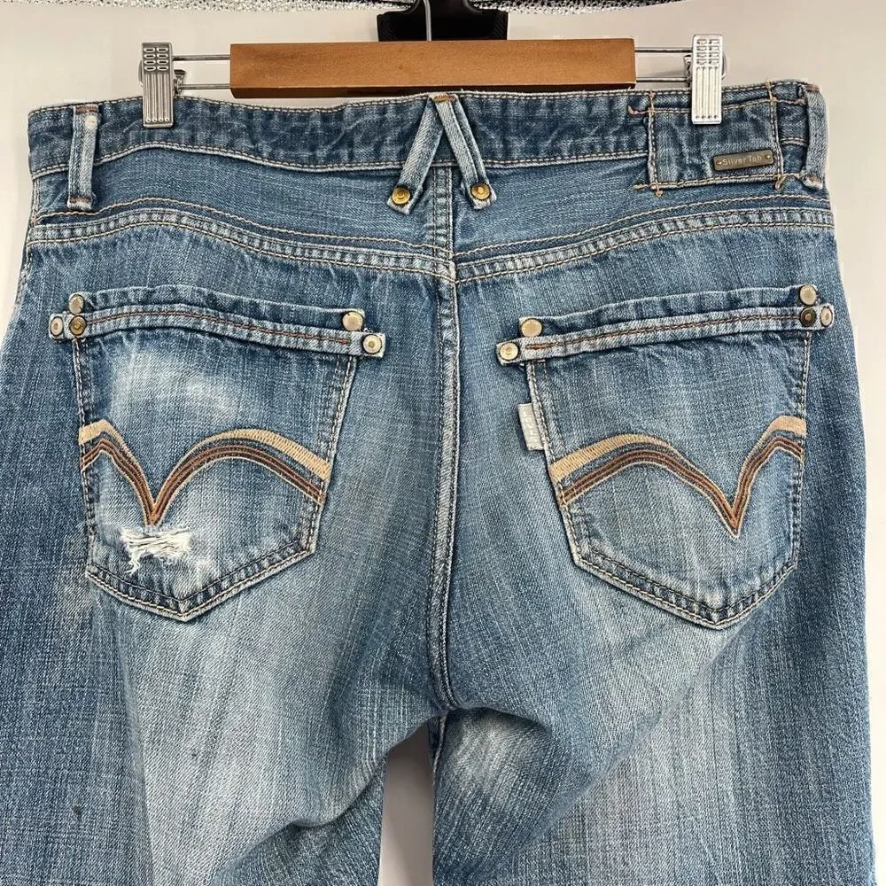Levi’s Blue SilverTab Medium Wash 5 Pocket Styling Bootcut Jeans Size 36
